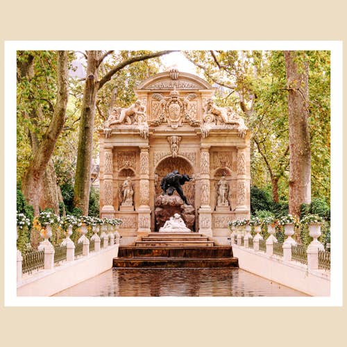 Tirage d'art de Paris (11x14) : Fontaine des Médicis, jardin du Luxembourg pour la vente par Charlotte to Paris