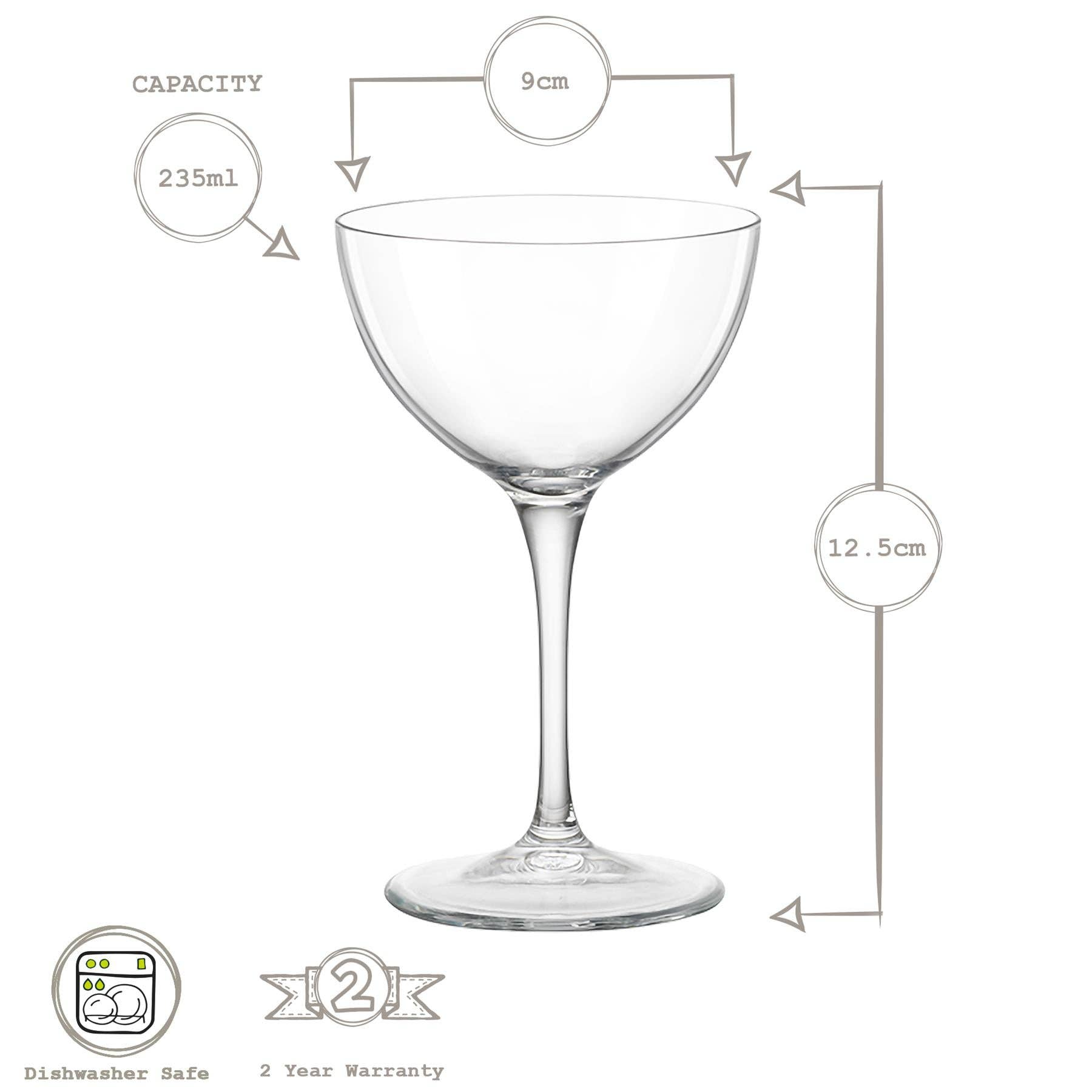 Rinkit Ltd – wholesale Cocktail/liquor glass – Bormioli Rocco Bartender Novecento Martini Glass - 235ml2