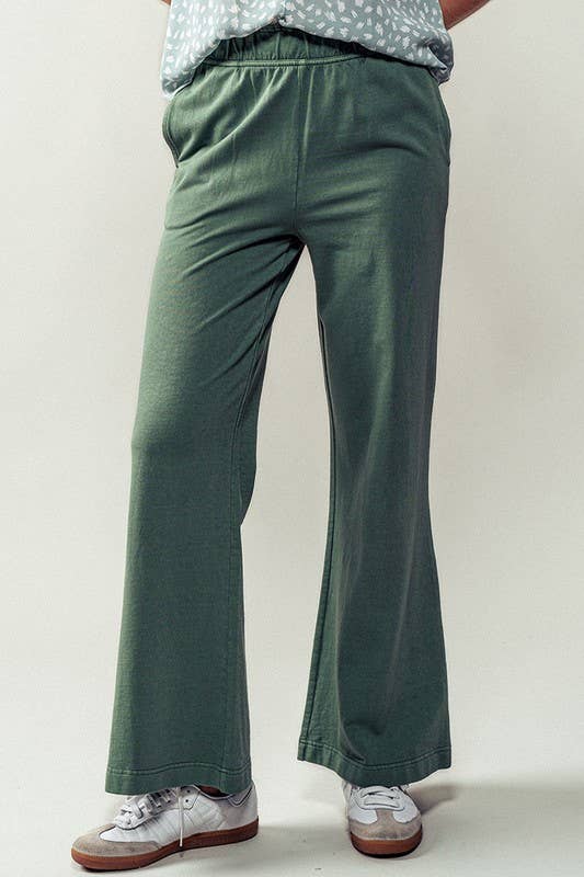 Urban Daizy - Wholesale Lounge Sweatpants/Joggers - Women's - Mineral Wash Wide Leg Elastic Waist Casual Sweatpants3