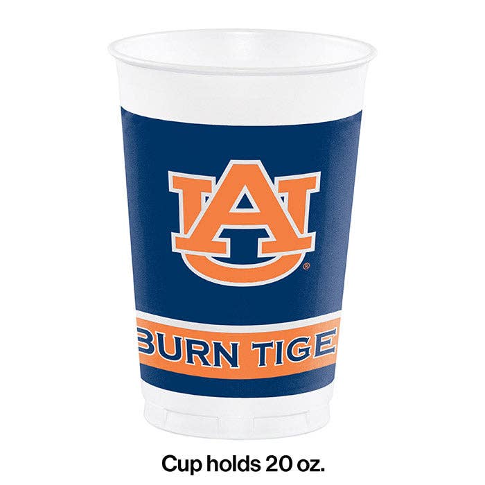 Bulk Party Decor - Wholesale Disposable Cup - Bulk Auburn 20 oz Plastic Cups (96 per Case)1