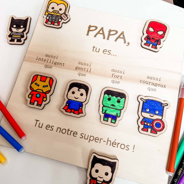 Superheld PAPA Kader voor wholesale door Made - in - Melody