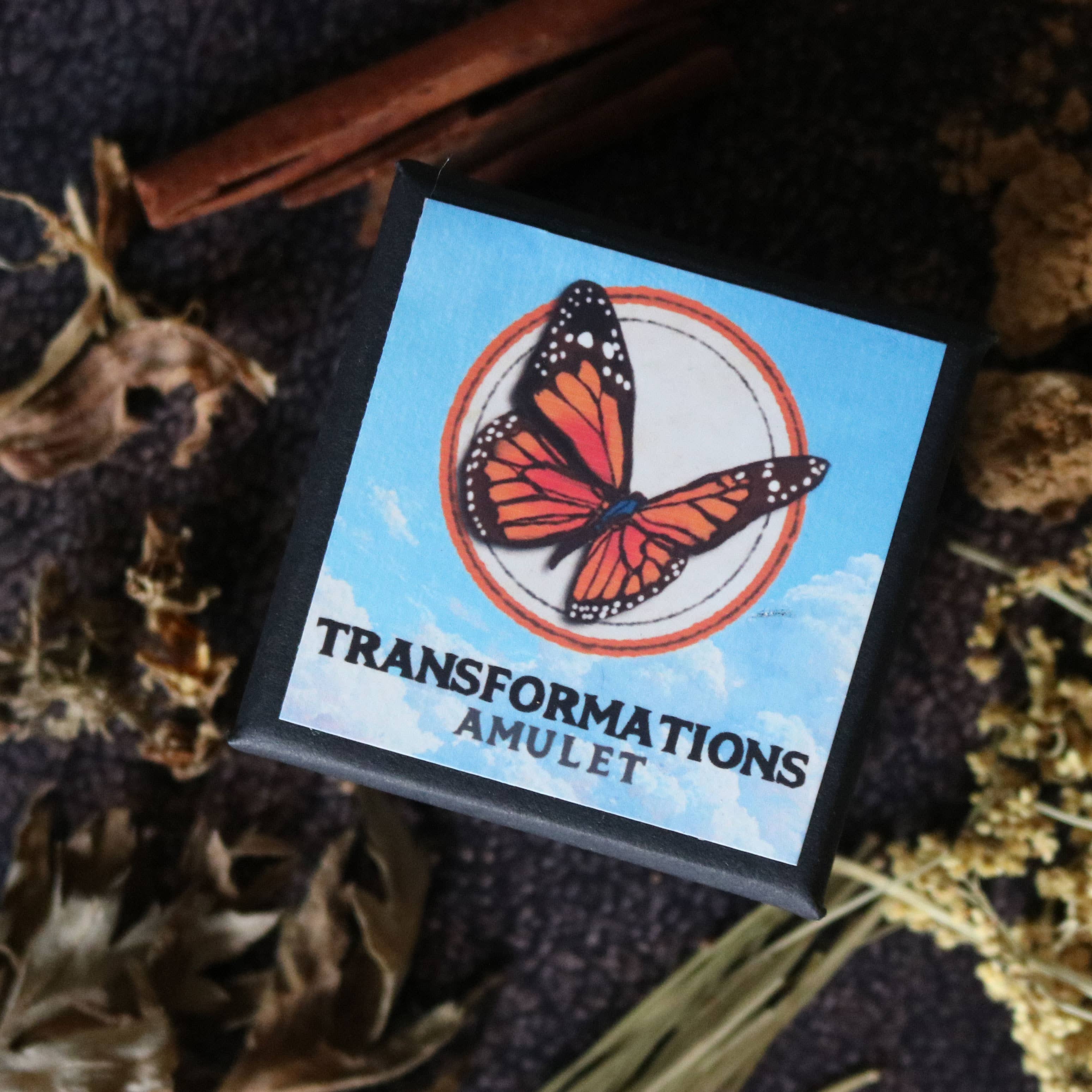 Brainmeats Atelier - Wholesale Pendant/Charm Necklace - Transformation Amulet – Personal Growth Talisman w/ Monarch1