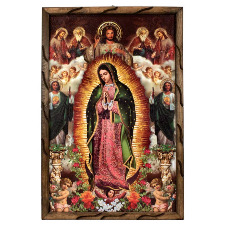 Guadalupe, Saint Jude & Divine Mercy Rustic Frame – Religiou for wholesale by mrcjsales