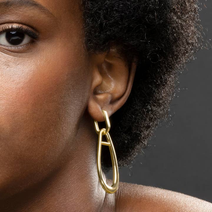 Luxenter - Wholesale Dangle Earrings - Pendientes acabados en oro amarillo de 18k - Salsah3