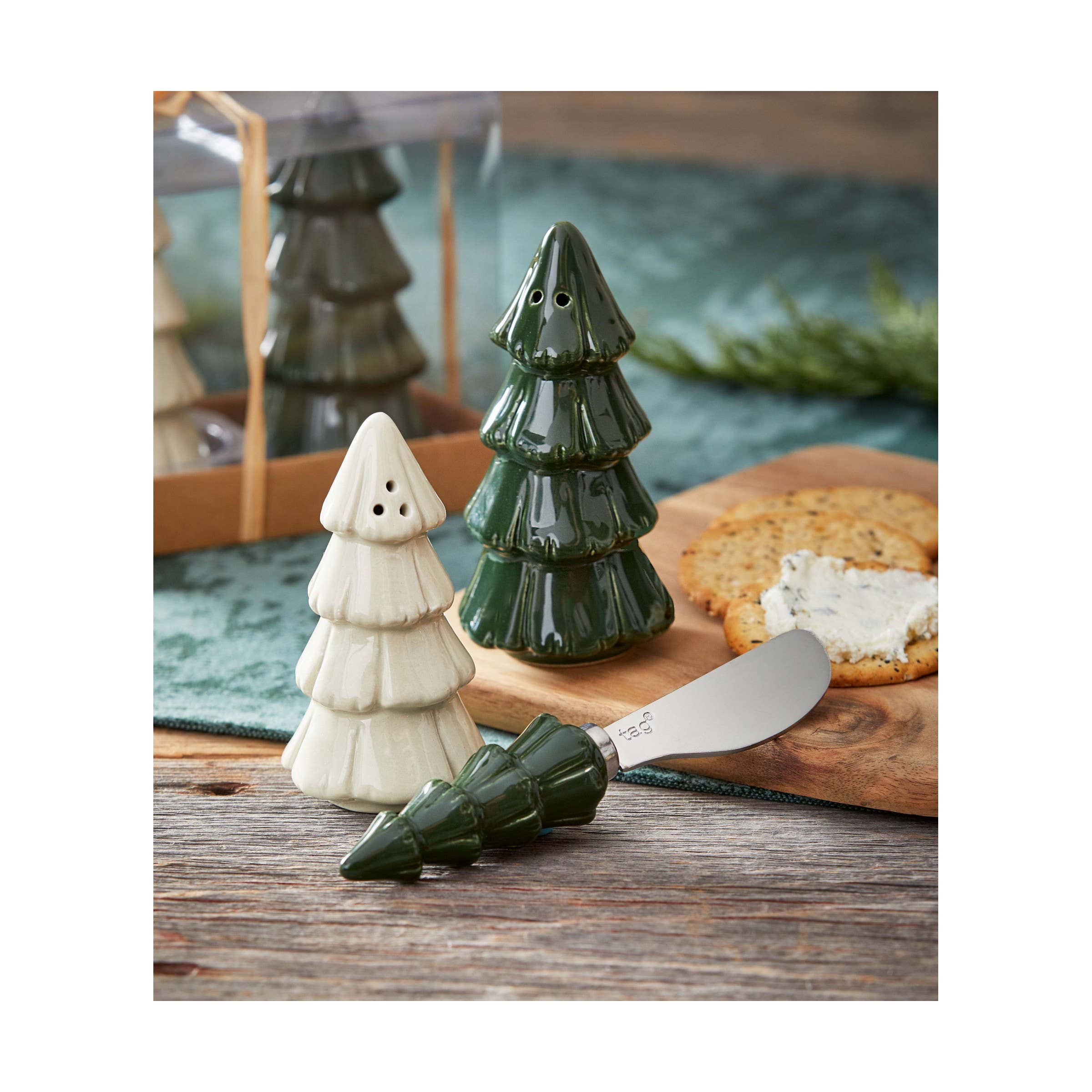 tag - Wholesale Salt & Pepper Shaker Set - Pine Tree Salt and PepperSet of 2Earthenware Christmas1