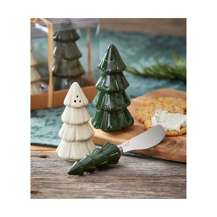 tag - Wholesale Salt & Pepper Shaker Set - Pine Tree Salt and PepperSet of 2Earthenware Christmas1