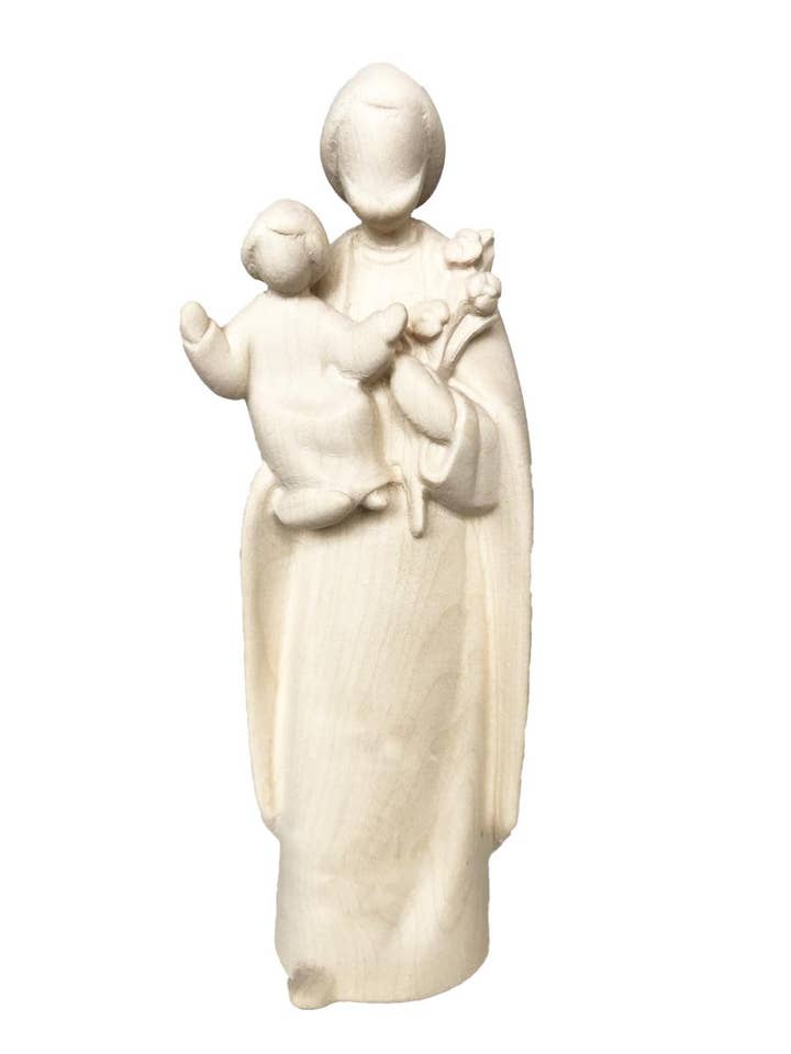 Sankt Josef med Jesusbarnet og lilje i træ 11834 for engroshandel hos Dolfi