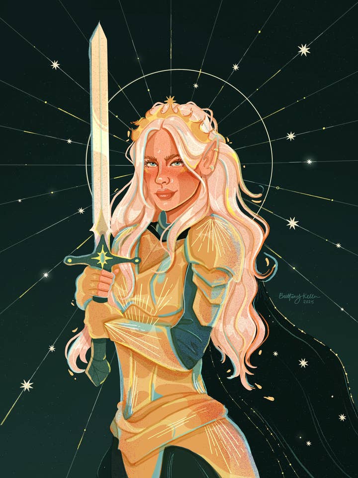 Aelin *Goudfolieprint* voor wholesale door Brittany Keller Art