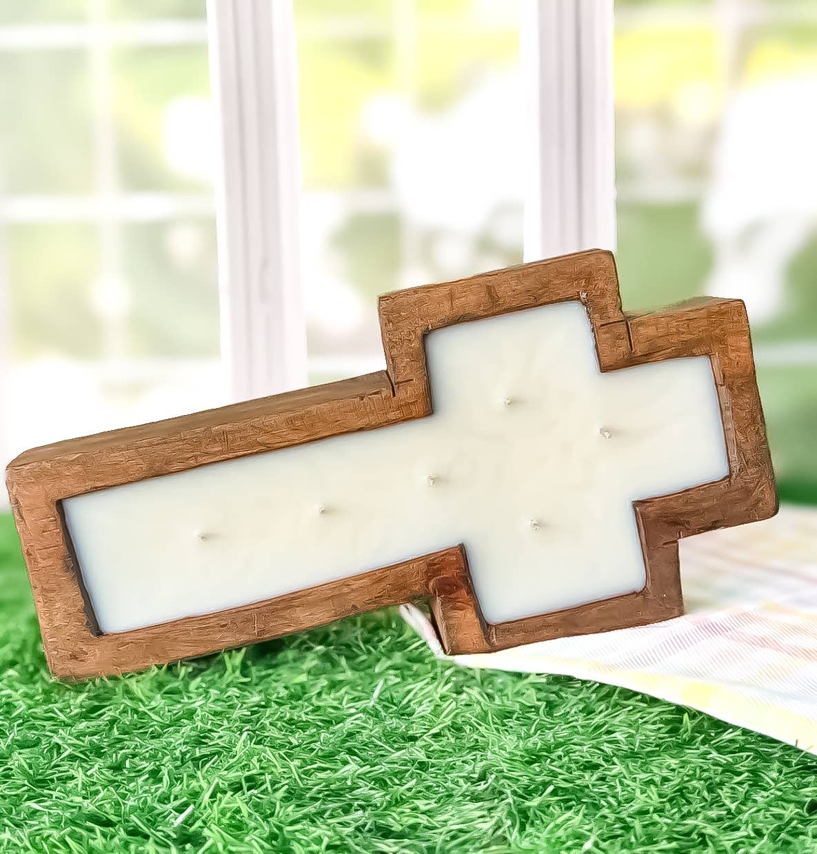 Spirit Glow Home & Body Essentials - Wholesale Jar/Filled Candle - *NEW* Easter Rugged Cross Dough Bowl Candle2