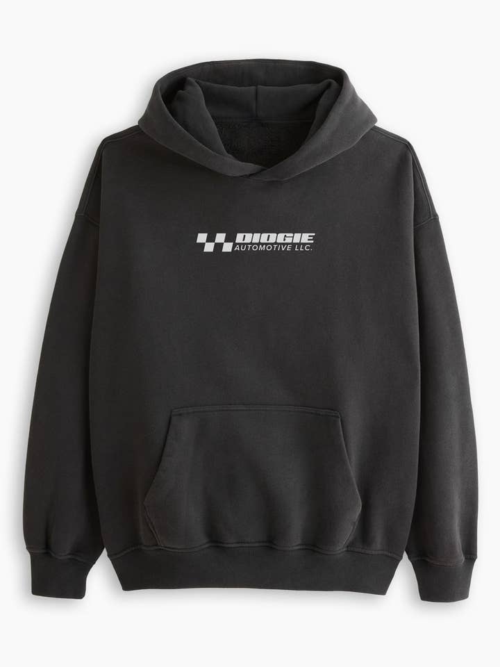 Diogie Automotive Hoodie | Faded Black for wholesale by Diogie Brand