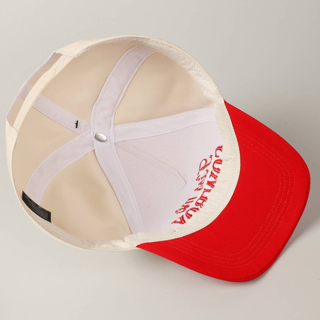 Fashion City – wholesale Trucker hat – Unisex – Kiss Me Cowboy Embroidery Two-Tone Cap20