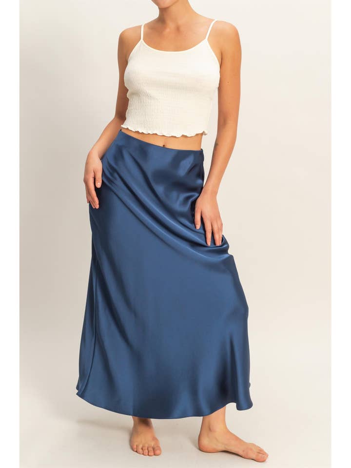 Satin Maxi Skirt for wholesale by HYFVE