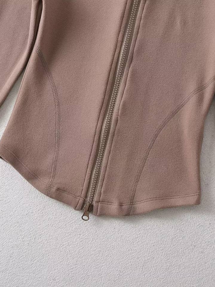 safistyle - Wholesale Athletic Top - Women's - Solid Zip-Up Top3