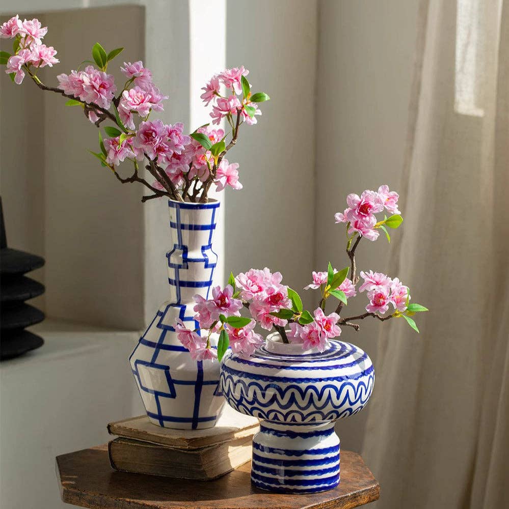 Rustic Reach - Wholesale Artificial Flowers - Small Peach Blossom Flower Stem 16.5" Tall2