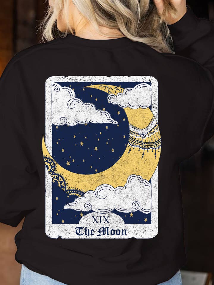 SWEAT-SHIRTS EN TISSU ÉPONGE À MOTIF DE LUNE POUR ENFANT pour la vente par Rustee Clothing