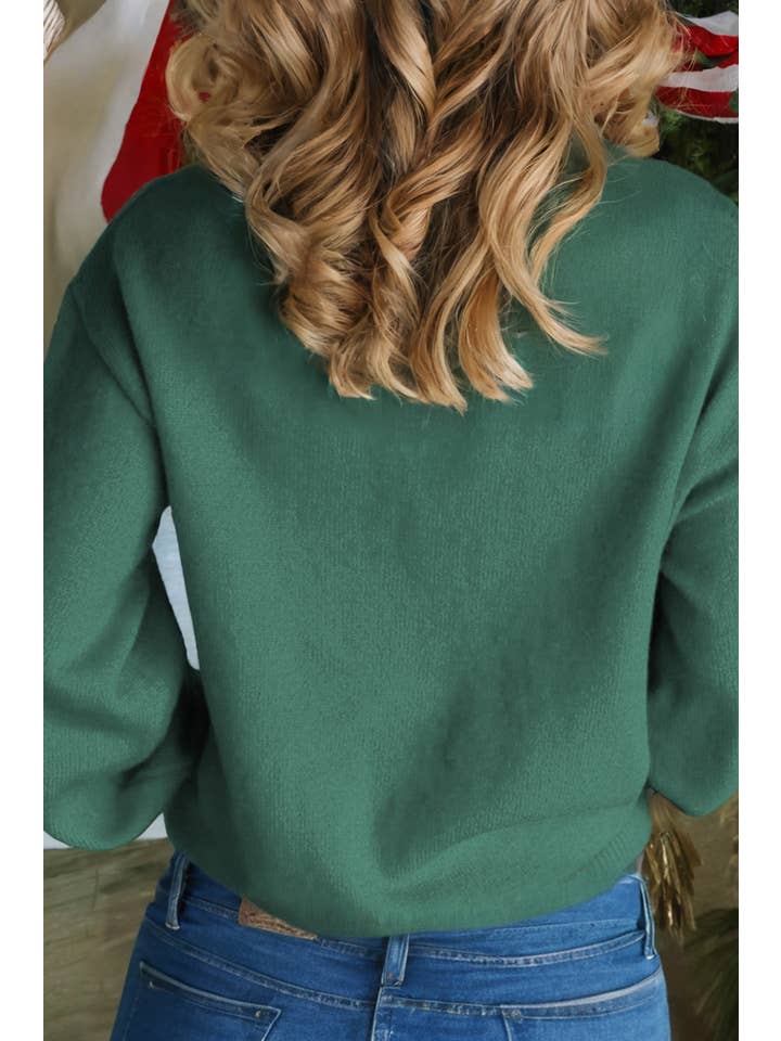 Little Daisy Closet - Wholesale Knit Sweater - Women's - LDC Pearl Beaded Merry Casual Sweater