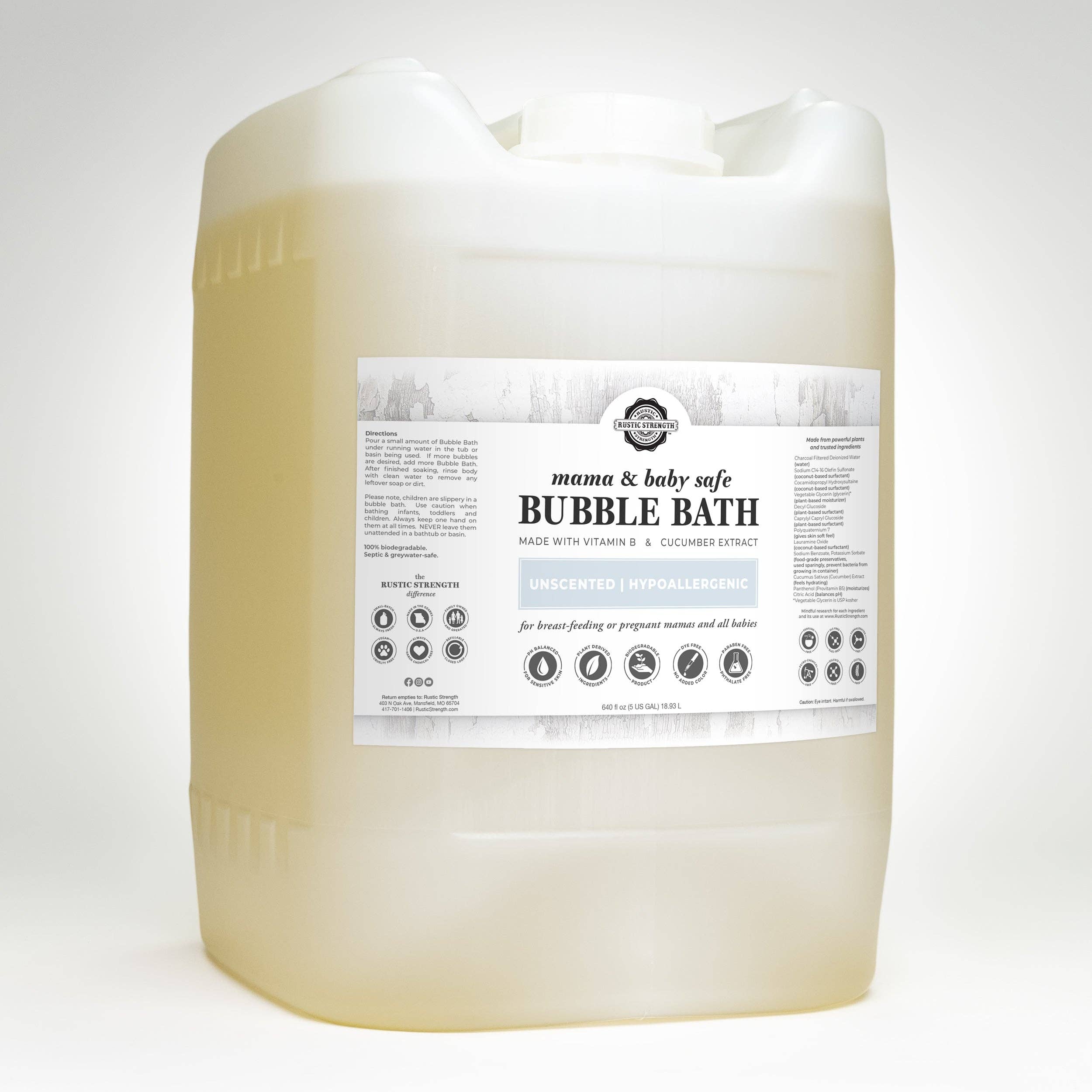 Rustic Strength - Wholesale Bubble Bath - Sulfate-Free Bubble Bath for Sensitive Skin0