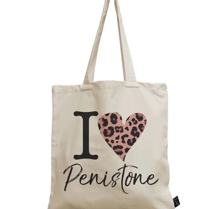 I Love City Personalised Leopard Canvas Bag for wholesale by Jola Designs