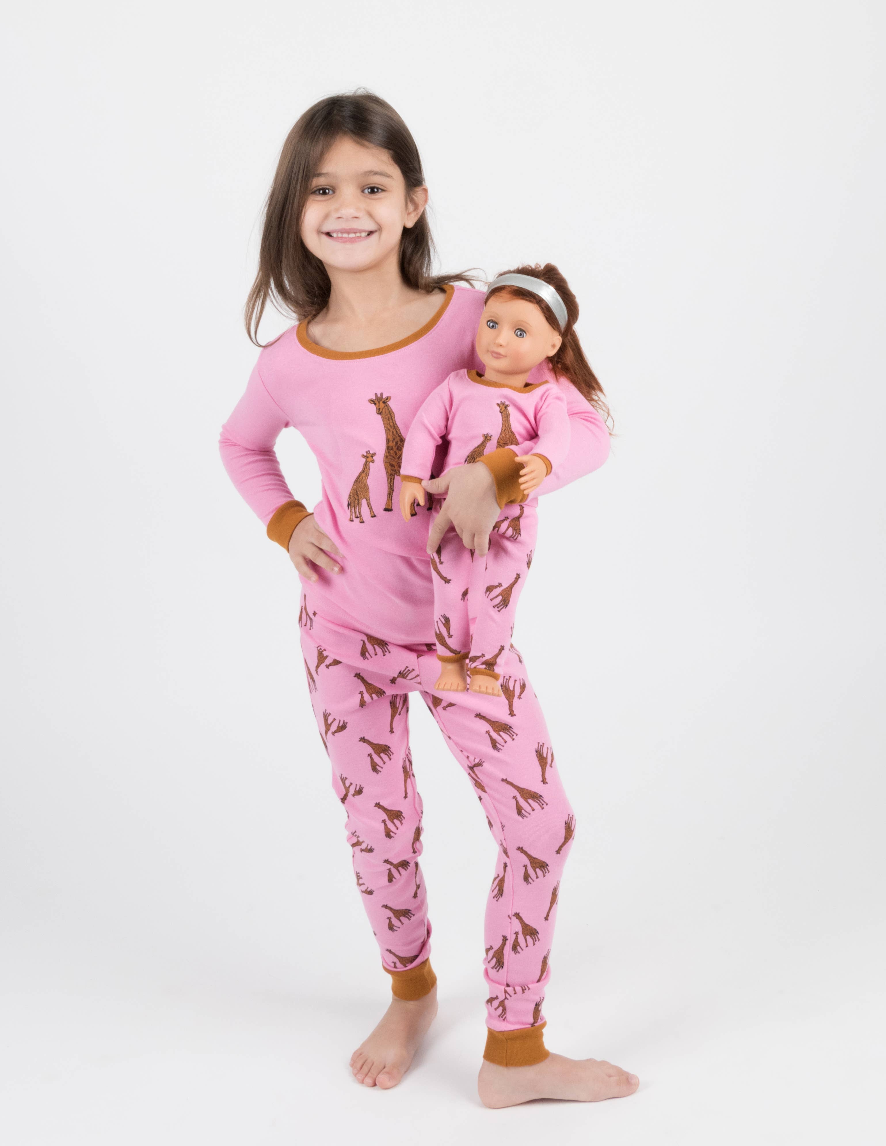 Leveret Pajamas - Wholesale Sleepwear Set - Kids - Kids Girl & Doll Cotton Pajamas22