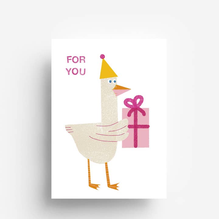 Birthday Duck Postcard DIN A6 for wholesale by jungwiealt