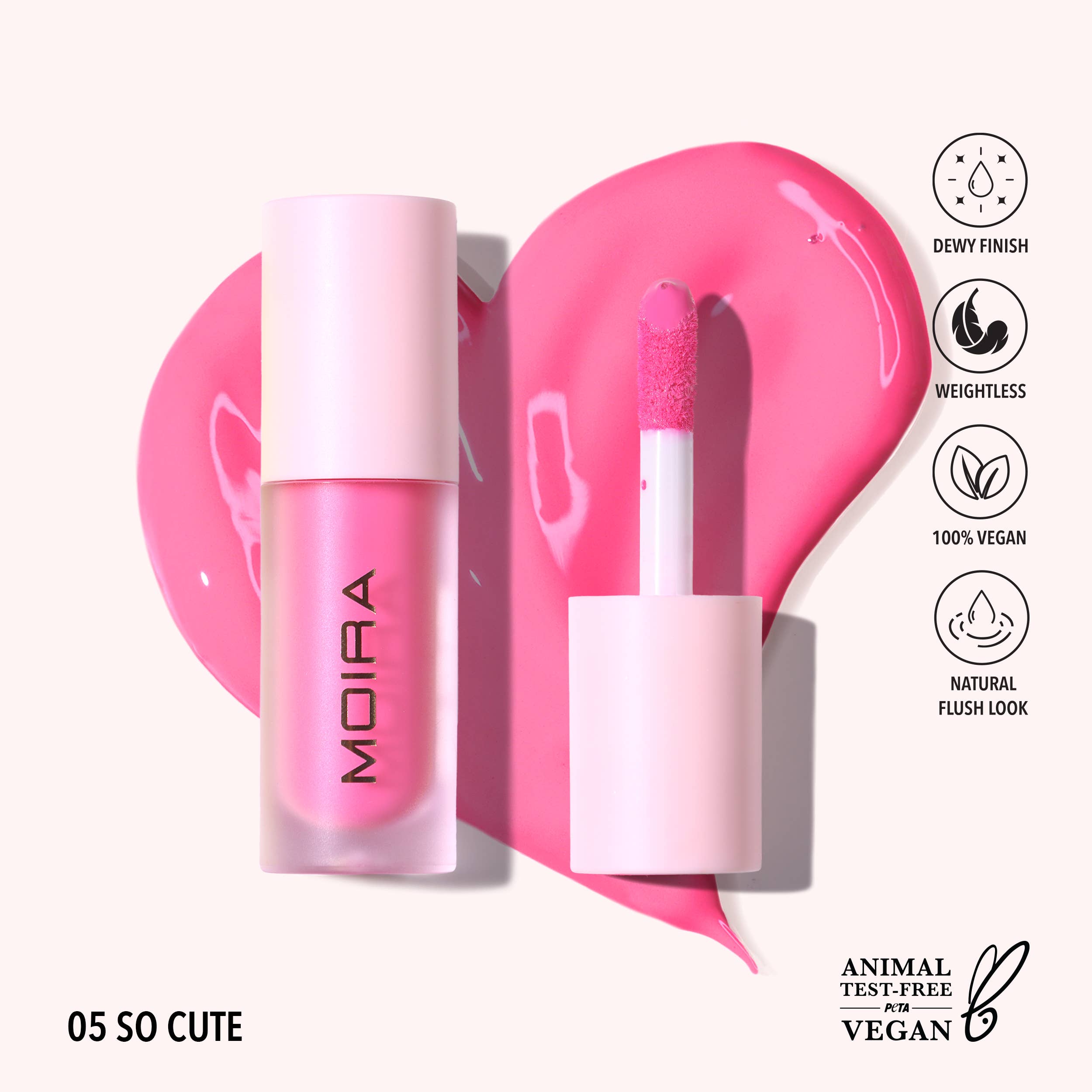 Moira Cosmetics - Wholesale Blush - Love Steady Liquid Blush (005, So Cute)
