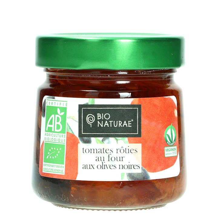 Oven-roasted tomatoes & organic black olives 190g (short DLC) for wholesale by Sacla