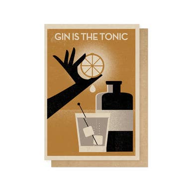 East End Prints - Greetings Cards & Postcards - Wholesale Everyday greeting card - Gin Greetings Card