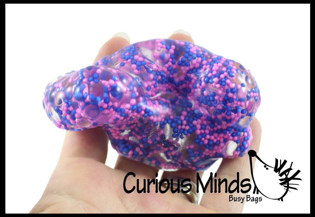 Curious Minds Toys – Brinquedo de espuma - Crianças e bebés por atacado – Confetti 1- 2" Confetti Bola de Stress Moldável - Squishy Gooey S7