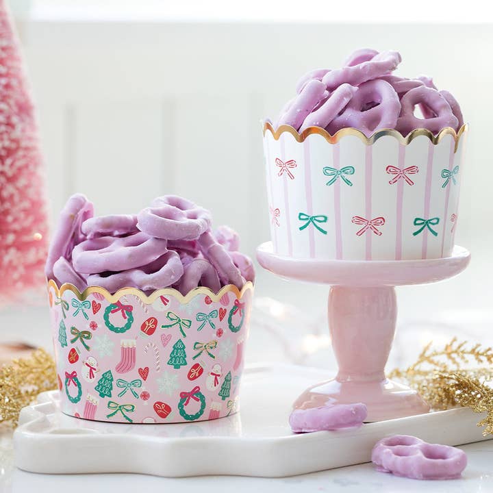 My Mind’s Eye - Wholesale Cupcake/muffin liner - PLJC1871 - Foiled JUMBO Bows/Icons 8 oz Baking Cups (40 ct)1