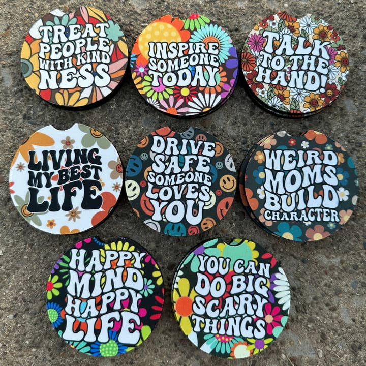 Boho Car Coaster Bundle (8) for wholesale by Evie Rose