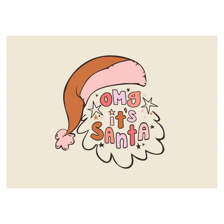 Omg It's Santa Banner - Kids Christmas Eve Decor Wall Sign for wholesale by Cherrypick