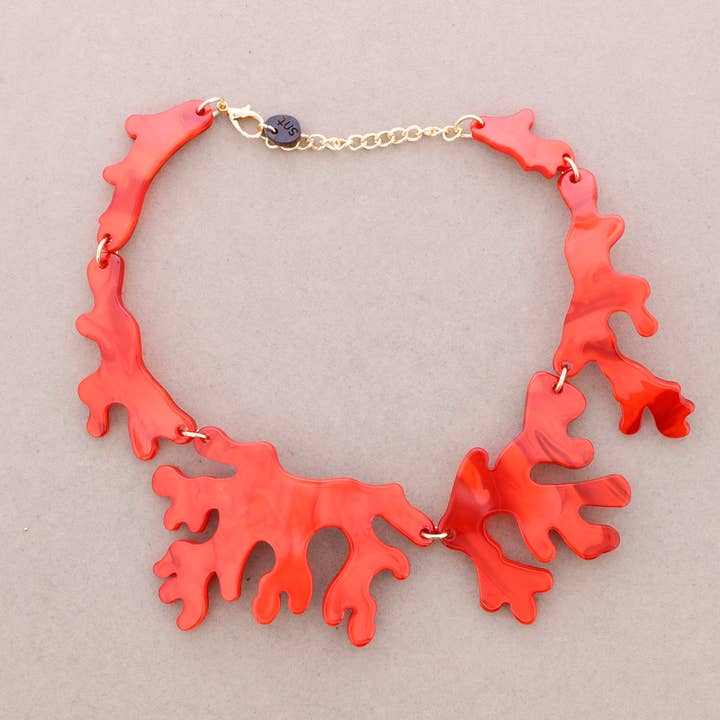 La Cuerda De Sol - Wholesale Choker/Collar - Coral Resin Necklace