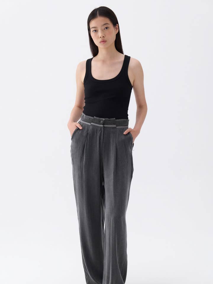Pantalon Palazzo Plissé (Vente Finale) pour la vente par NOCTURNE