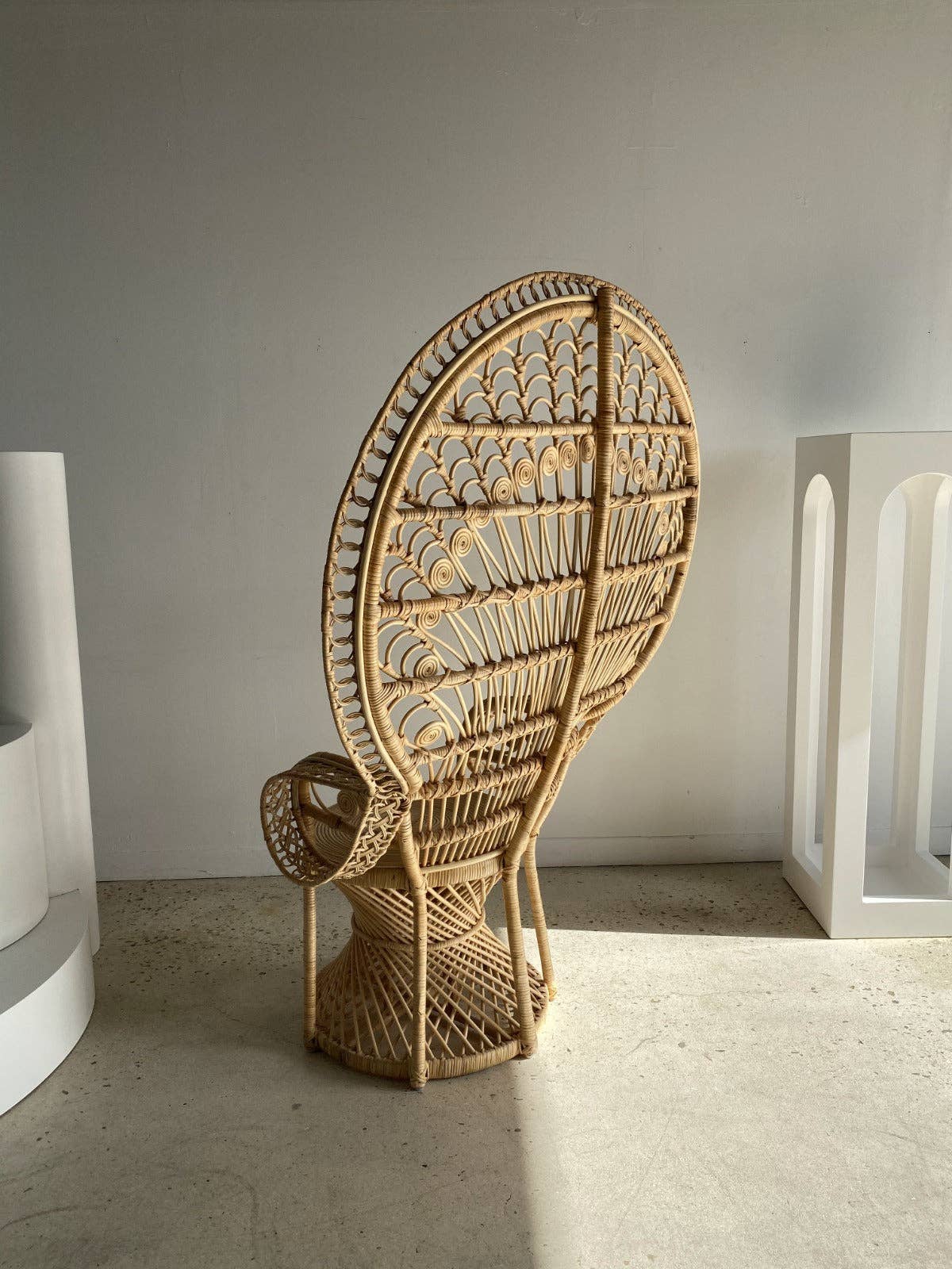 Office Objets - Wholesale Chair - Emmanuelle armchair in rattan with peacock patterns32