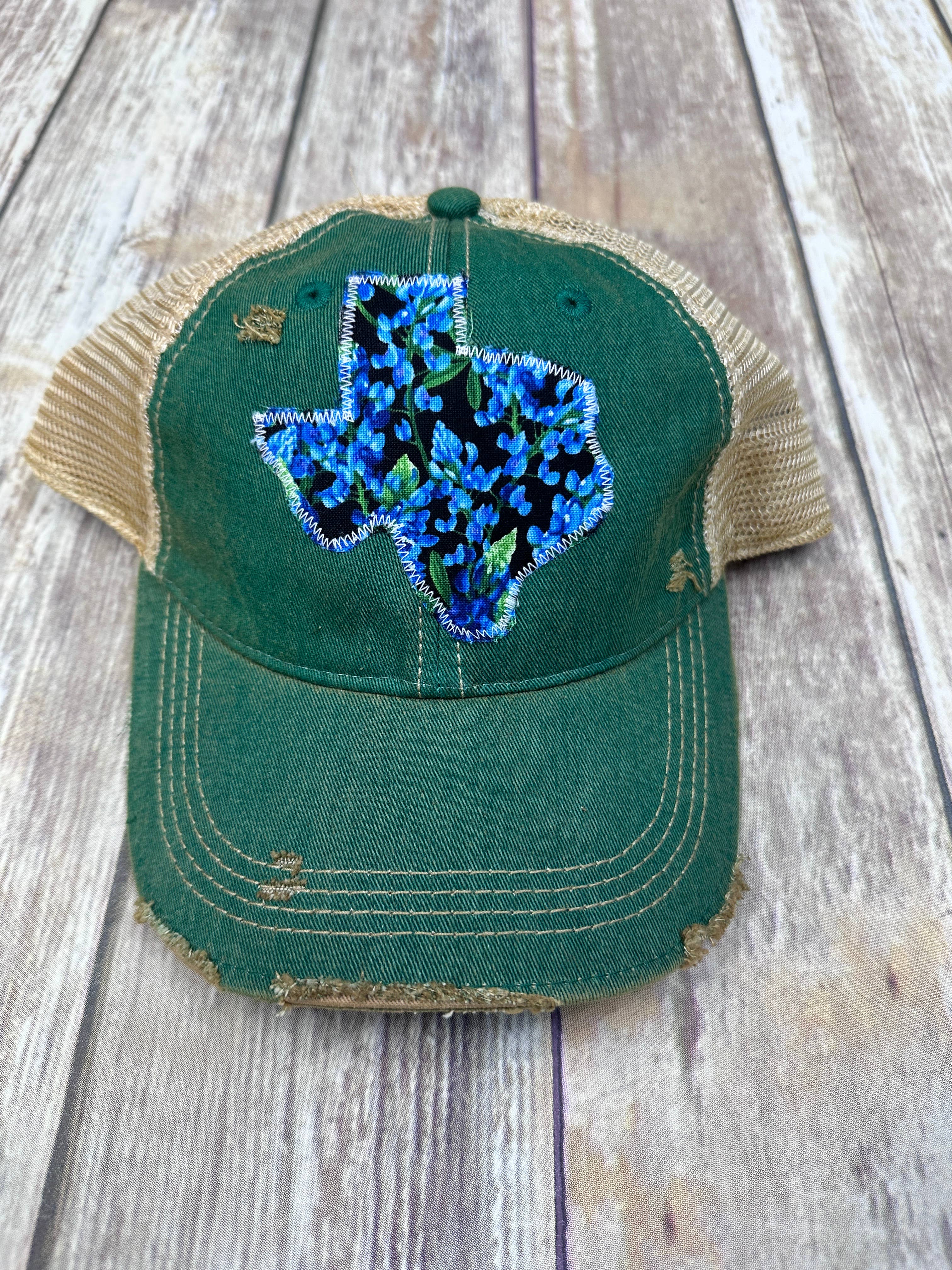 Sweet Texas Treasures - Wholesale Trucker Hat - Unisex - Bluebonnet Dirty Trucker Hat7