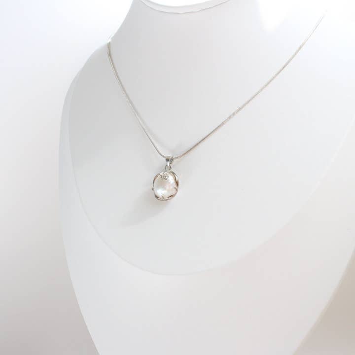 iBijoux - Vendita all'ingrosso Collana con ciondolo/pendaglio - Collana di Perle Coltivate d'Acqua Dolce (1N02)6