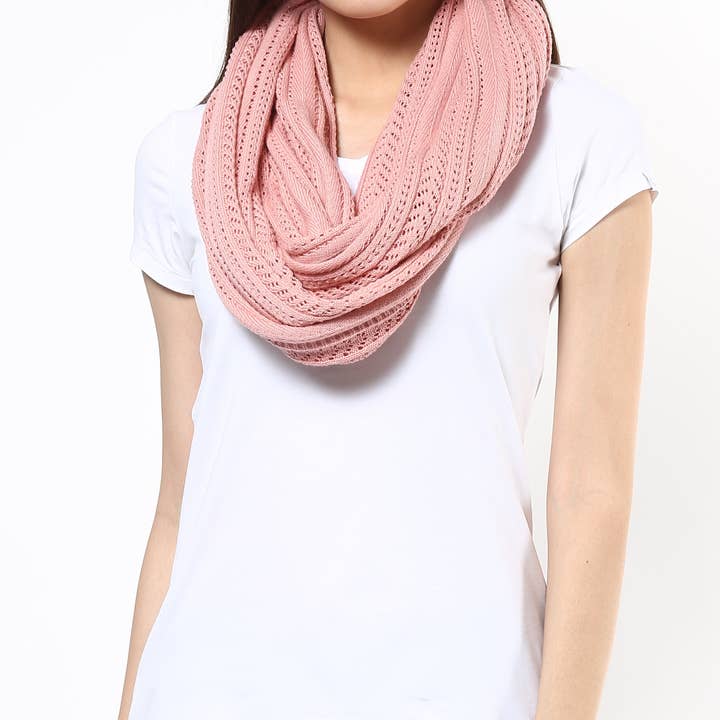 Darzzi – Cachecol - Mulher por atacado – Cachecol de malha de algodão Pointelle3