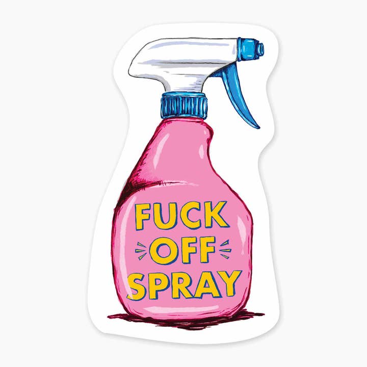 Nice Enough Stickers - Vendita all'ingrosso Adesivo - Fuck Off Spray - Adesivo artistico da 7,6 cm