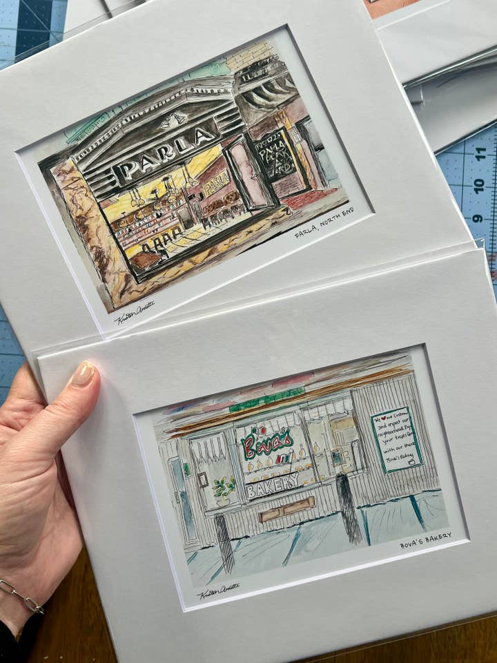 Parla (Boston Watercolor Fine Art Print – North End) for wholesale by Sunset Studios Boston: Neighborhood Watercolors