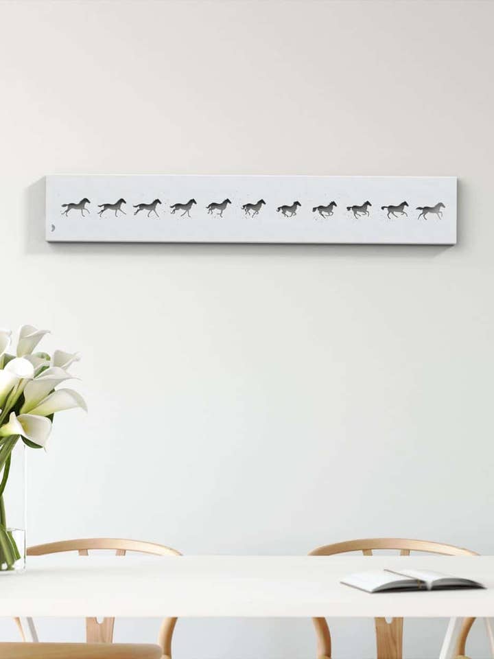 Cheval courant décoration murale en métal découpé pour la vente par Je suis art