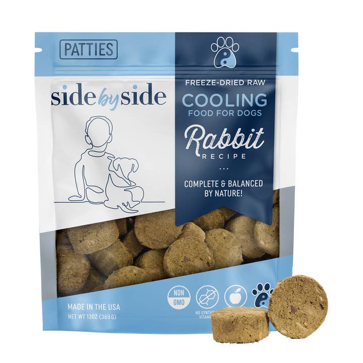 Freeze Dried Raw Rabbit Patties (Cooling) for wholesale by Side By Side