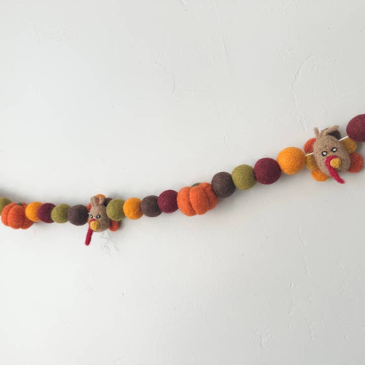 Wool Jamboree - Wholesale Bunting/Garland - Turkey & Pumpkin Garland