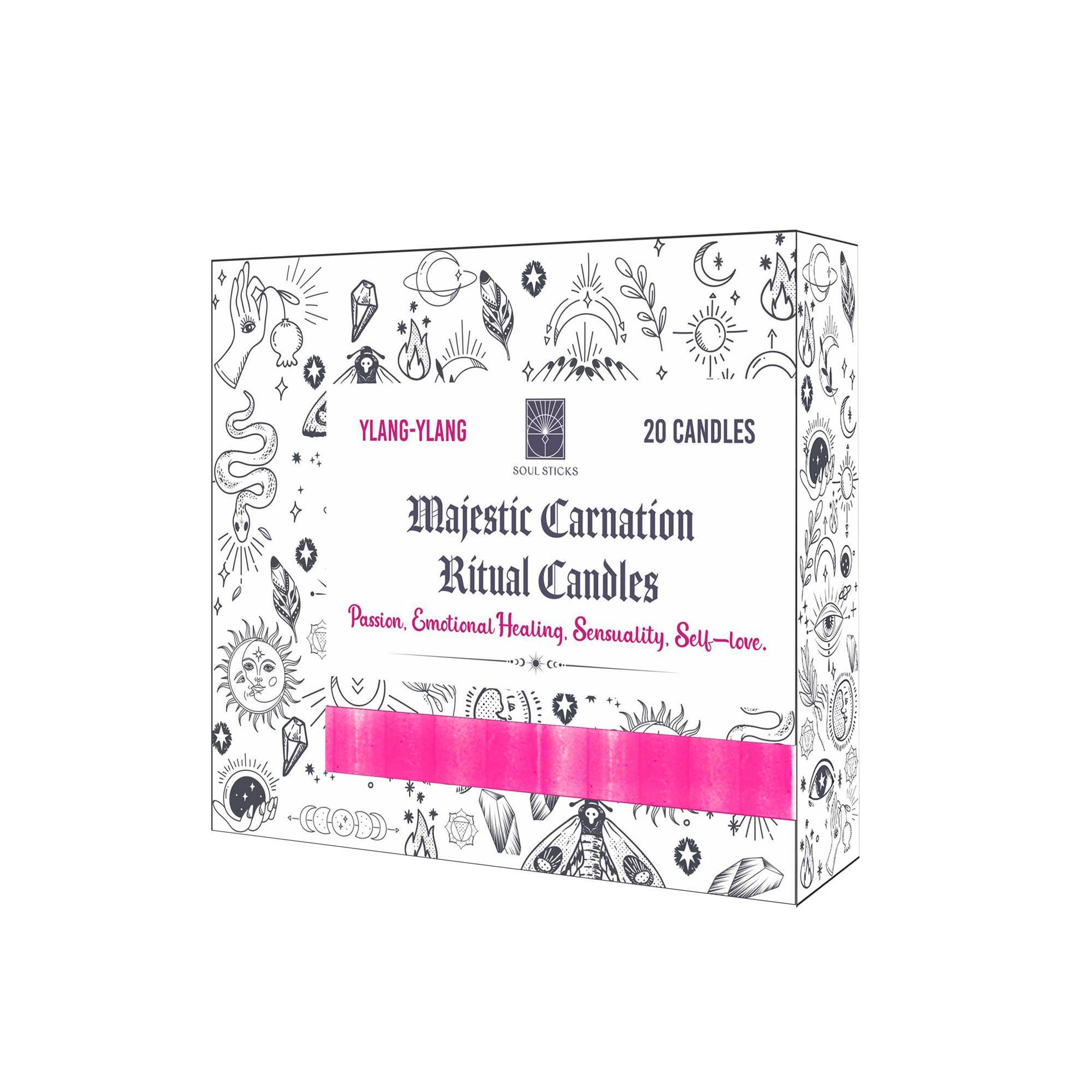 Designs by Deekay Inc. - Wholesale Votive Candle - Soul Sticks - Magestic Carnation Ylang Ylang Ritual Candles