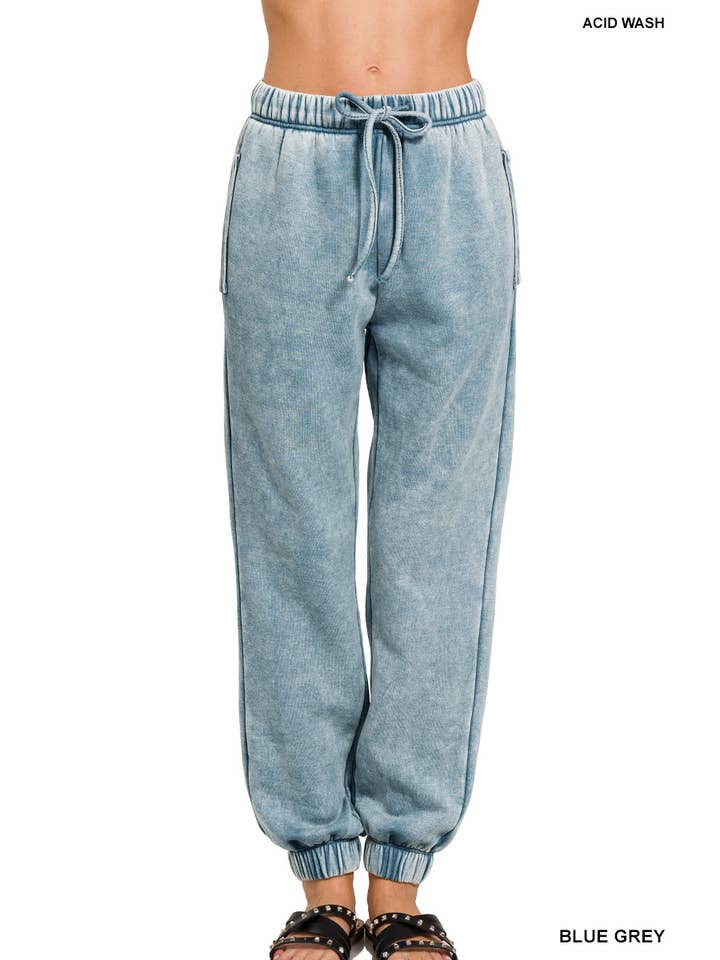 Vanilla Monkey - Vente Pantalon d'intérieur/de jogging – femme - Pantalon de survêtement en polaire délavé à l'acide avec poches8