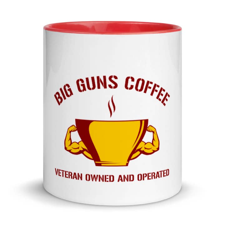 Big Guns Mug with Color Inside for wholesale by Big Guns Coffee