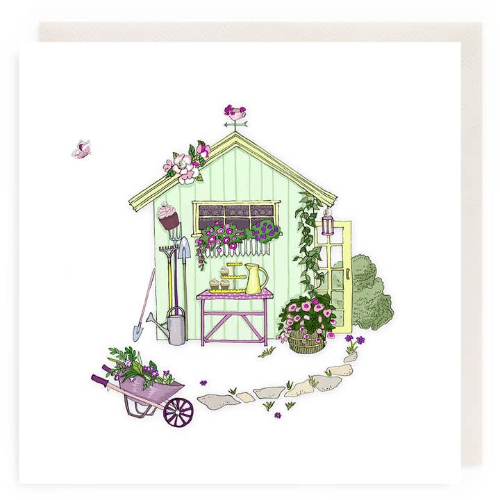 Trädgårdsskötsel skjul öppet kort för wholesale av Clear Creations