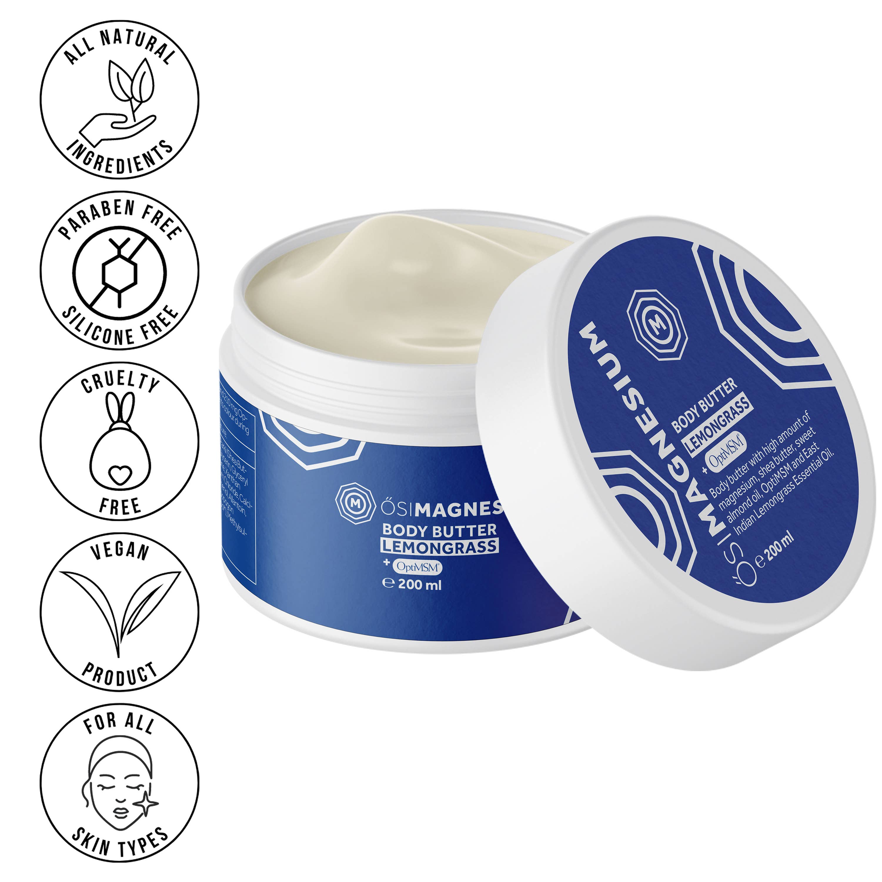 Healthy Energy Amazing Life - Wholesale Body Balm/Butter - ŐSIMAGNESIUM Body Butter + OptiMSM - 6.76oz5