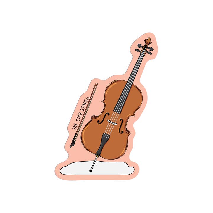 Girls Printing House - Wholesale Sticker - Cello Instrument Textured Stickers