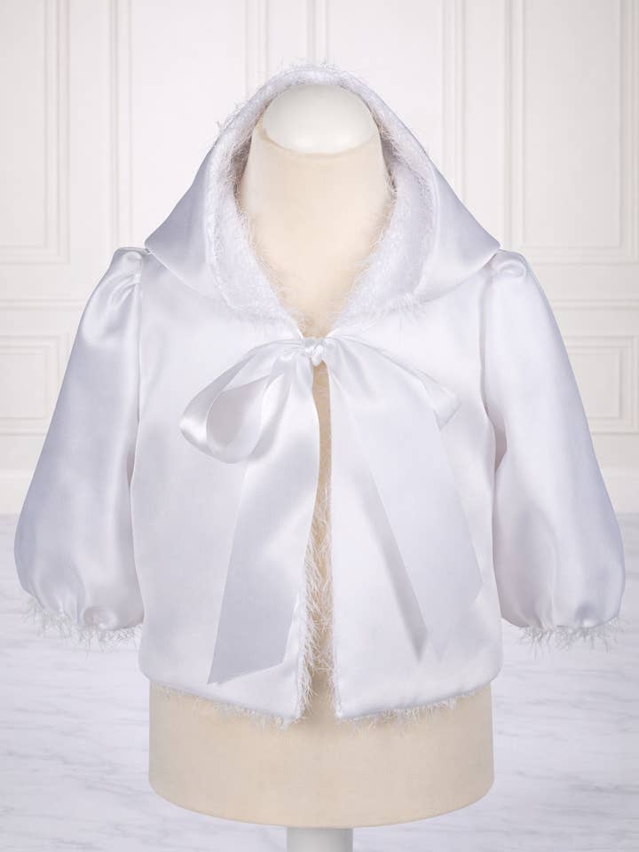 Bajabella – Engroshandel Jakke - Baby – Baby Pigejakke, Dåbsbolero, Faux Pels, Satin1