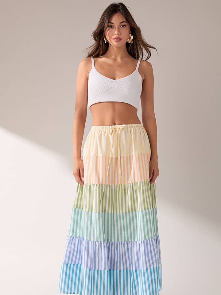 The Pastel Tier Skirt for wholesale by English Factory